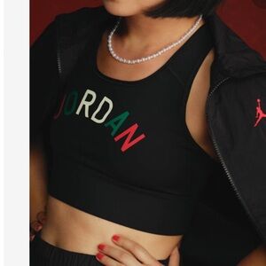 Nike Jordan x Nina Chanel Abney Black Sports Bra Size S NWOT